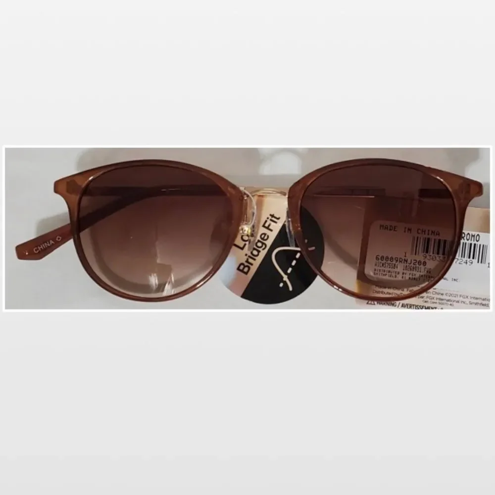New Foster Grant Sunglasses Womens Tortoise Cat Eyes Polarized Brown Tinted Gold